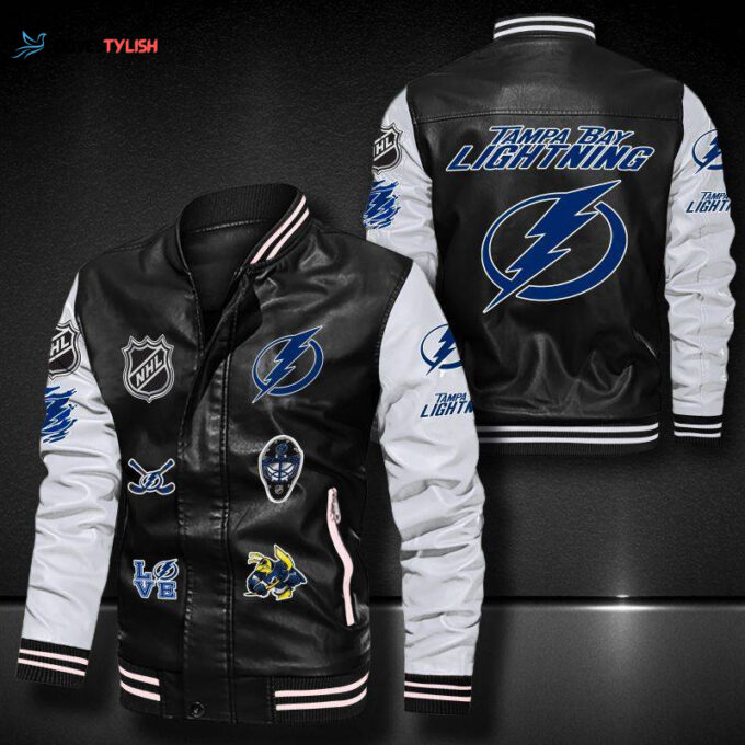 Tampa Bay Lightning Leather Bomber Jacket