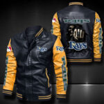 Tampa Bay Rays Leather Bomber Jacket