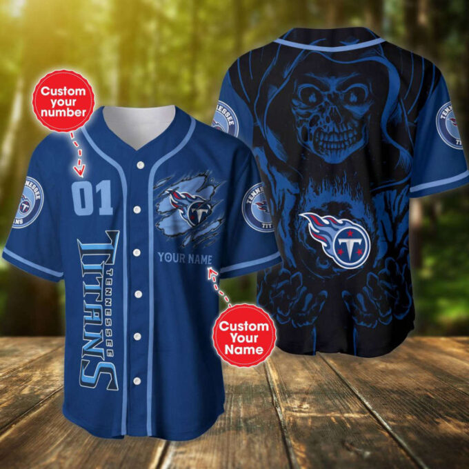 Tennessee Titans Baseball Jersey Custom Name And Number