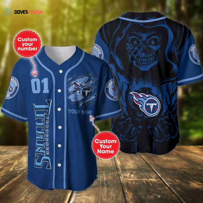 Tennessee Titans Baseball Jersey Custom Name And Number