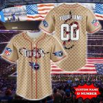 Tennessee Titans Baseball Jersey Gucci NFL Custom For Fans Gift for Men Dad