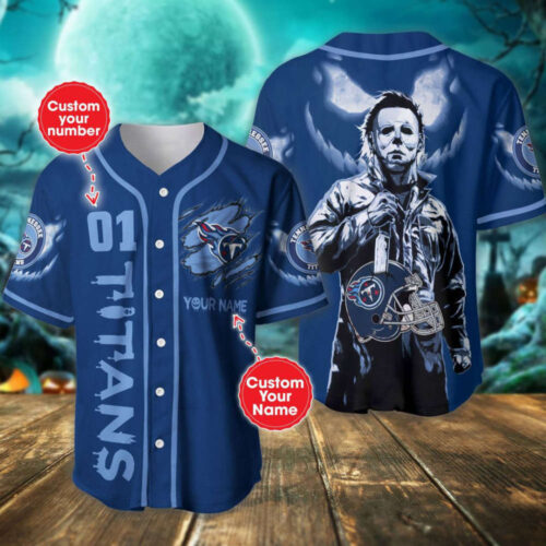 Tennessee Titans Halloween Personalized Baseball Jersey