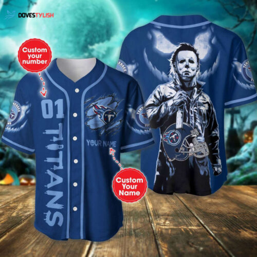 Tennessee Titans Halloween Personalized Baseball Jersey