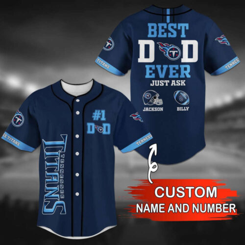 Tennessee Titans Personalized Baseball Jersey