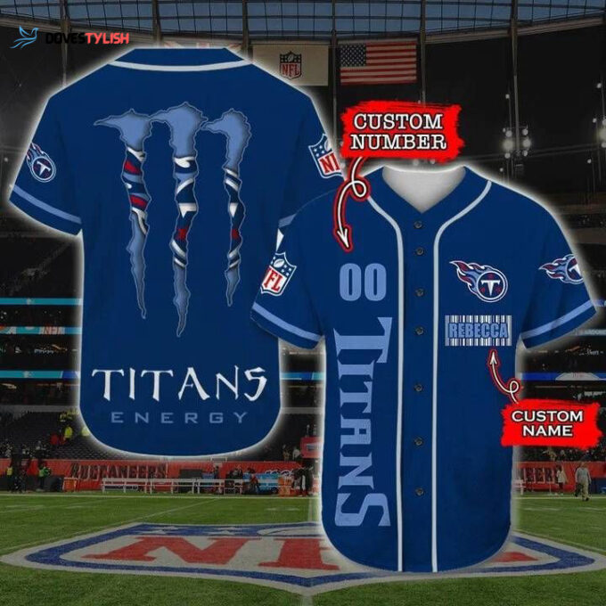 Tennessee Titans Personalized Baseball Jersey