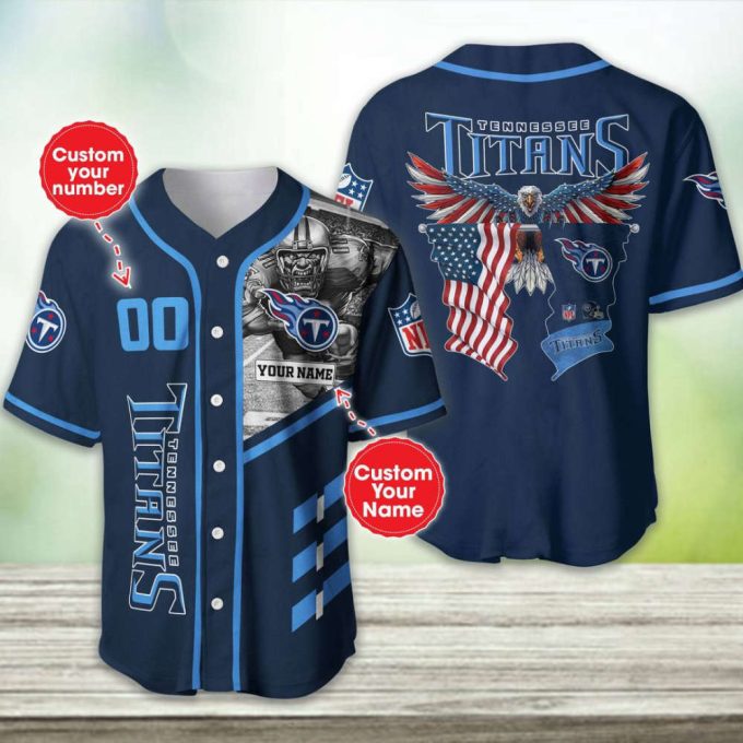 Tennessee Titans Personalized Baseball Jersey Gift for Men Dad