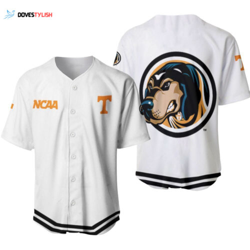 Tennessee Volunteers Classic White With Mascot Gift For Tennessee Volunteers Fans Baseball Jersey Gift for Men Dad