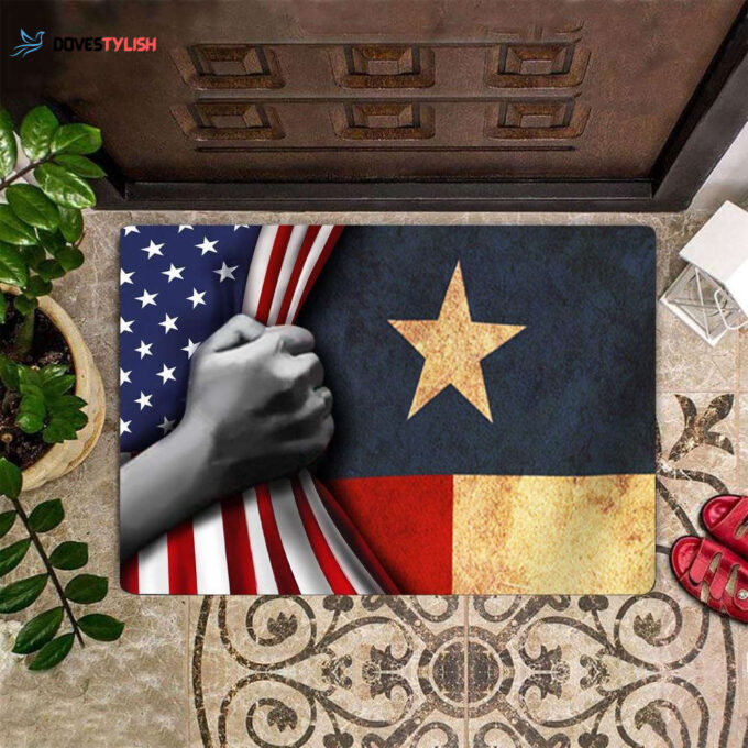 Texan Proud Patriotic Easy Clean Welcome DoorMat