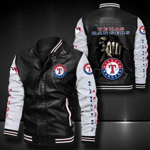 Texas Rangers Leather Bomber Jacket