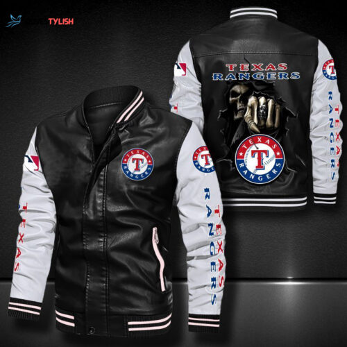 Texas Rangers Leather Bomber Jacket