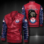 Texas Rangers Leather Bomber Jacket