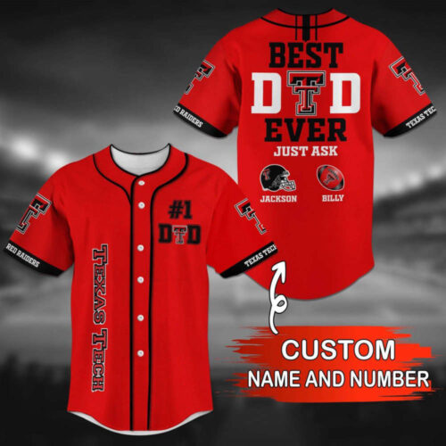 Texas Tech Red Raiders Personalized Baseball Jersey