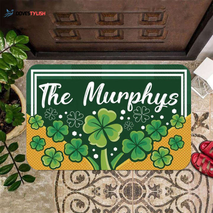 The Murphys Doormat Happy St Patrick’s Day Irish Front Door Mat Indoor House Decor HN