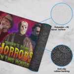 There Is Some Horrors in This House Halloween Horror Characters  Doormat