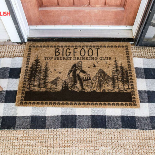 Top Secret Bigfoot Coir Pattern All Over Printing Doormat