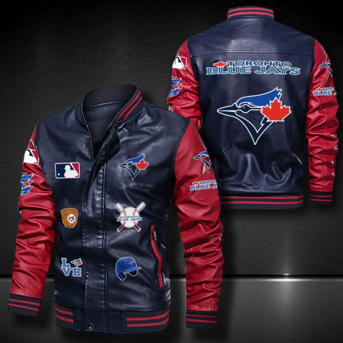 Toronto Blue Jays Leather Bomber Jacket