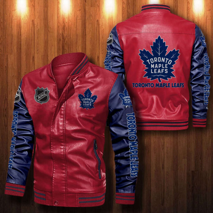 Toronto Maple Leafs Leather Bomber Jacket