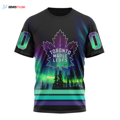Toronto Maple Leafs Special Design With Northern Lights Unisex T-Shirt For Fans Gifts 2024