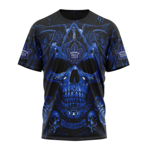Toronto Maple Leafs Special Design With Skull Art Unisex T-Shirt For Fans Gifts 2024