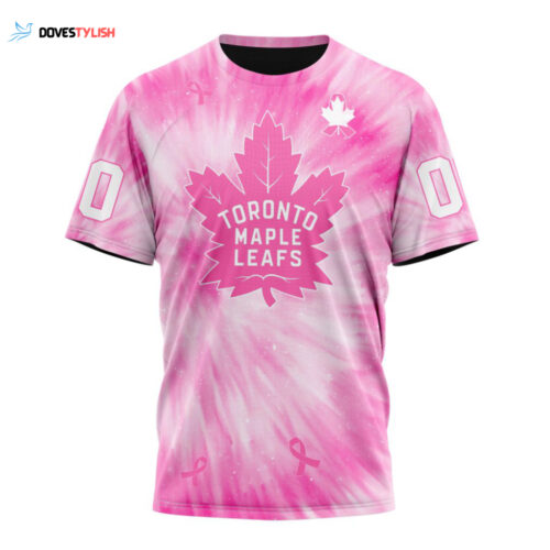 Toronto Maple Leafs Special Pink Tie-Dye Unisex T-Shirt For Fans Gifts 2024