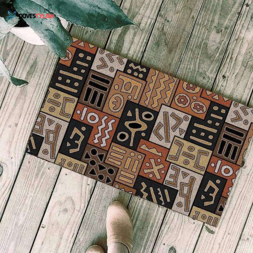 Traditional African Pattern Easy Clean Welcome DoorMat