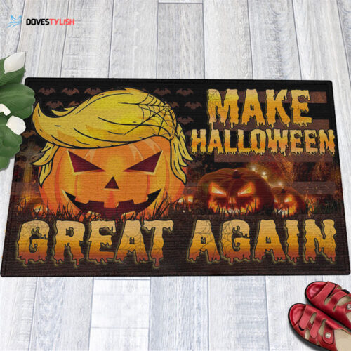 Trumpkin American Make Halloween Great Again Doormat