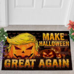 Trumpkin American Make Halloween Great Again Doormat
