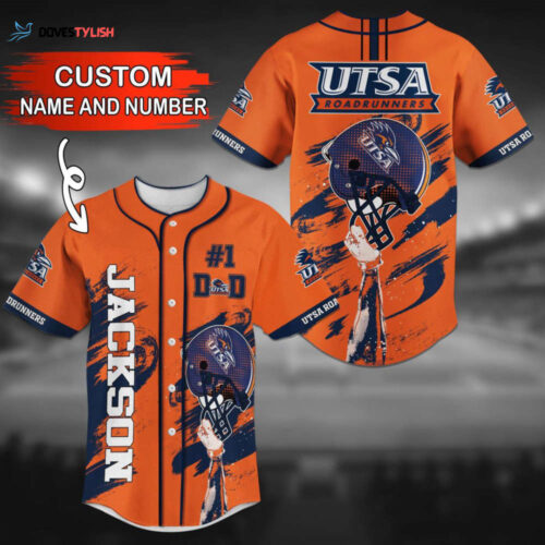 UTSA Roadrunners Personalized Baseball Jersey