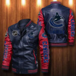 Vancouver Canucks Leather Bomber Jacket