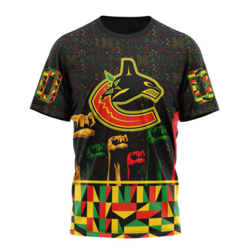 Vancouver Canucks Special Design Celebrate Black History Month Unisex T-Shirt For Fans Gifts 2024