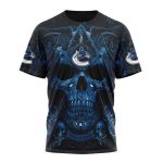 Vancouver Canucks Special Design With Skull Art Unisex T-Shirt For Fans Gifts 2024