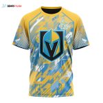 Vegas Golden Knights Fearless Against Childhood Cancers Unisex T-Shirt For Fans Gifts 2024