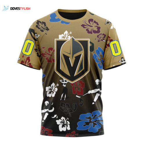 Vegas Golden Knights Hawaiian Style Designs Unisex T-Shirt For Fans Gifts 2024