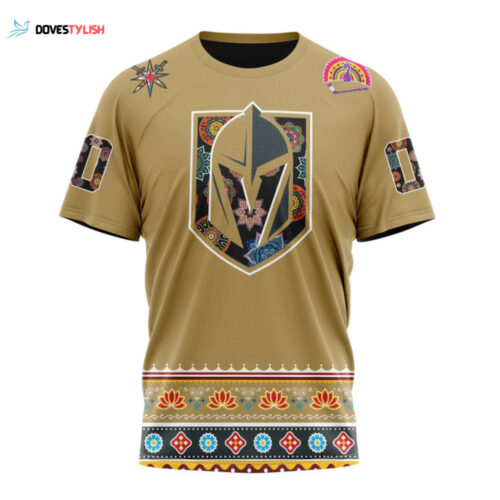 Vegas Golden Knights Autism Awareness Hands Design Unisex T-Shirt For Fans Gifts 2024
