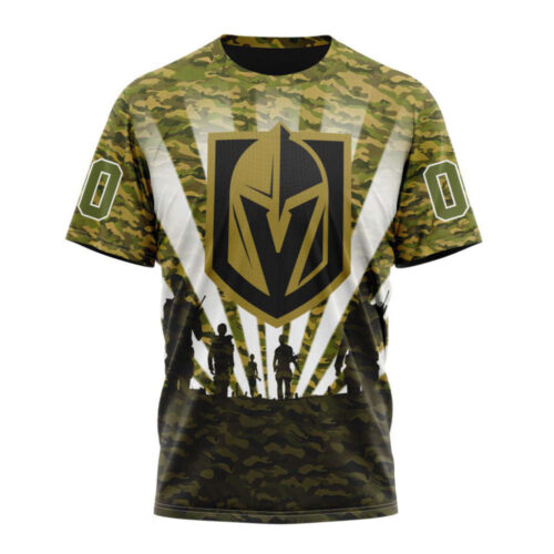 Vegas Golden Knights Military Camo Kits For Veterans Day And Rememberance Day Unisex T-Shirt For Fans Gifts 2024