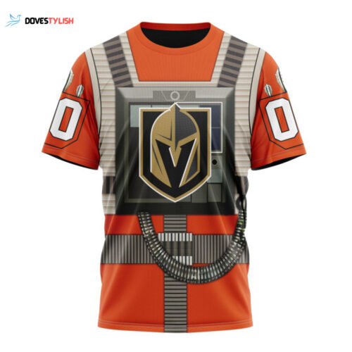 Vegas Golden Knights Star Wars Rebel Pilot Design Unisex T-Shirt For Fans Gifts 2024
