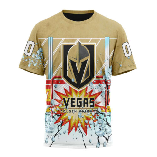 Vegas Golden Knights With Ice Hockey Arena Unisex T-Shirt For Fans Gifts 2024