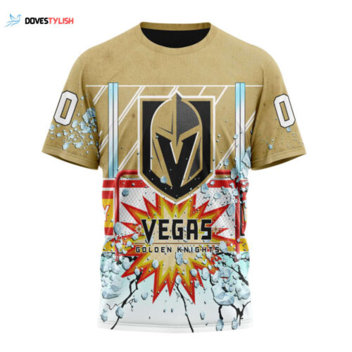 Vegas Golden Knights With Ice Hockey Arena Unisex T-Shirt For Fans Gifts 2024