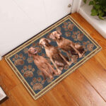 Vizsla Floral Paw – Dog Doormat Welcome Mat House Warming Gift Home Decor Gift for Dog Lovers Funny Doormat Gift Idea