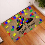 Walk Proud Puzzle Autism Awareness Doormat Autism Home Decor Autism Awareness Gift Idea HT