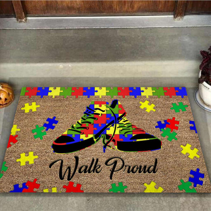 Walk Proud Puzzle Autism Awareness Doormat Autism Home Decor Autism Awareness Gift Idea HT