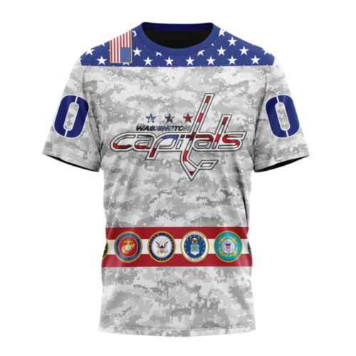Washington Capitals Armed Forces Appreciation Unisex T-Shirt For Fans Gifts 2024