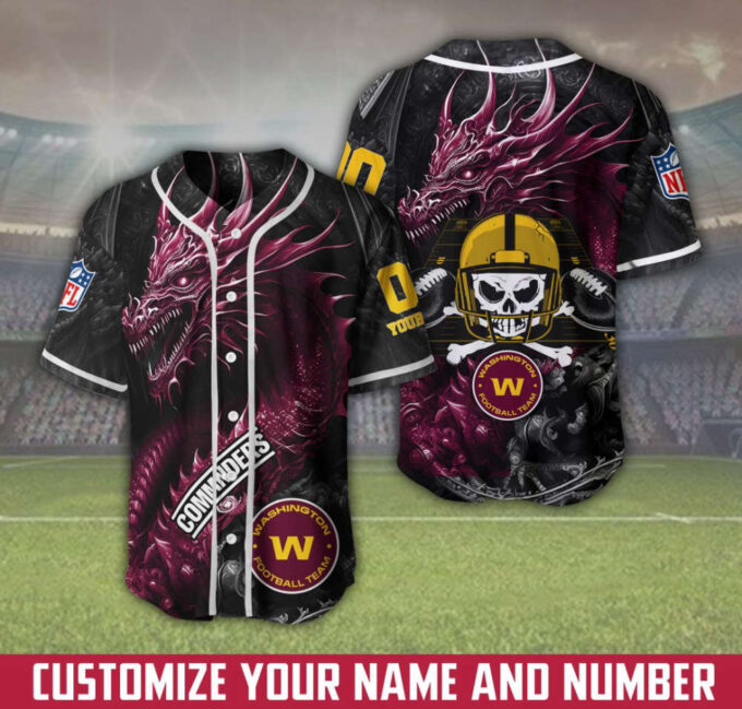 Washington Commanders Personalized Baseball Jersey