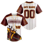 Washington Commanders Personalized Baseball Jersey