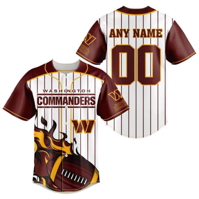 Washington Commanders Personalized Baseball Jersey