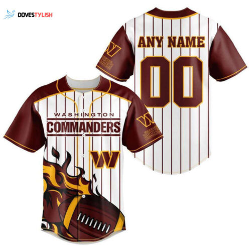 Washington Commanders Personalized Baseball Jersey Gift for Men Dad