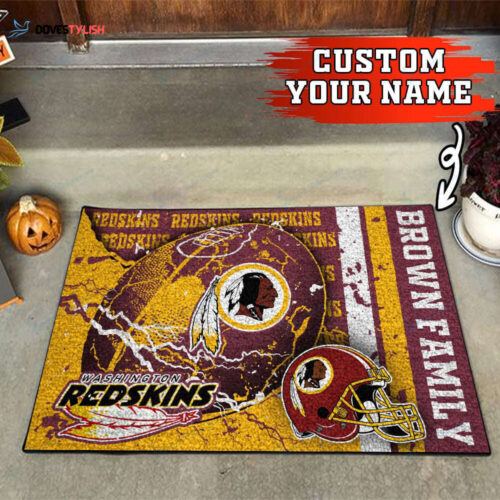 Washington Redskins Personalized Doormat Home Decor 2024