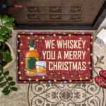 We Whiskey You A Merry Christmas All Over Printing Doormat