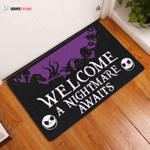 Welcome A Nightmare Awaits Coir Pattern All Over Printing Doormat