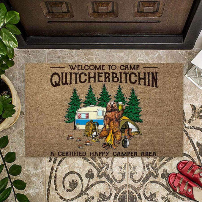 Welcome To Camp Quitcherbitchin Easy Clean Welcome DoorMat